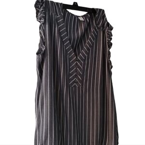 Old Navy Grey and white striped dress Blouse